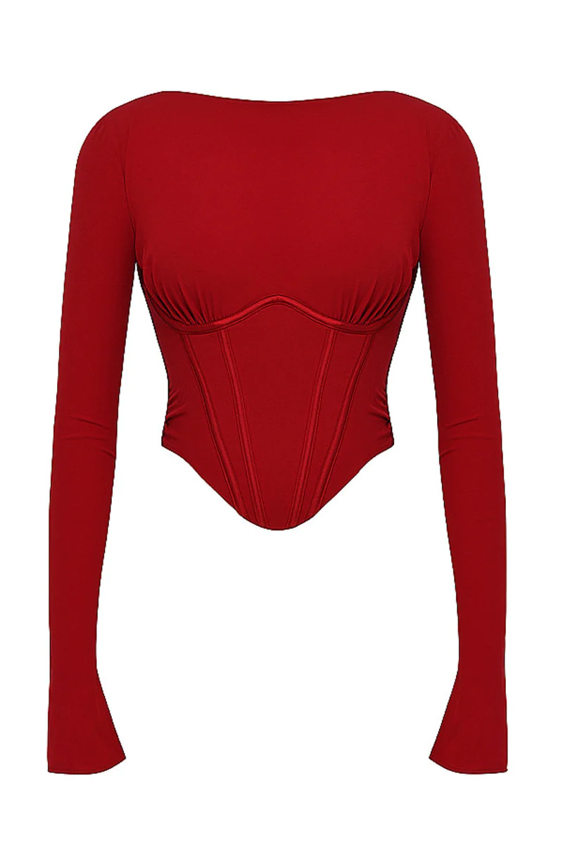 Chic in Cherry: Cudo's Red Full Sleeves