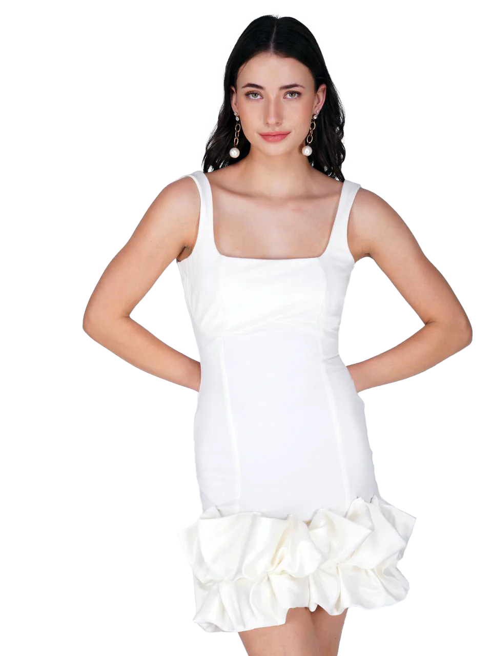 Classic Elegance: Molly Short White Dress