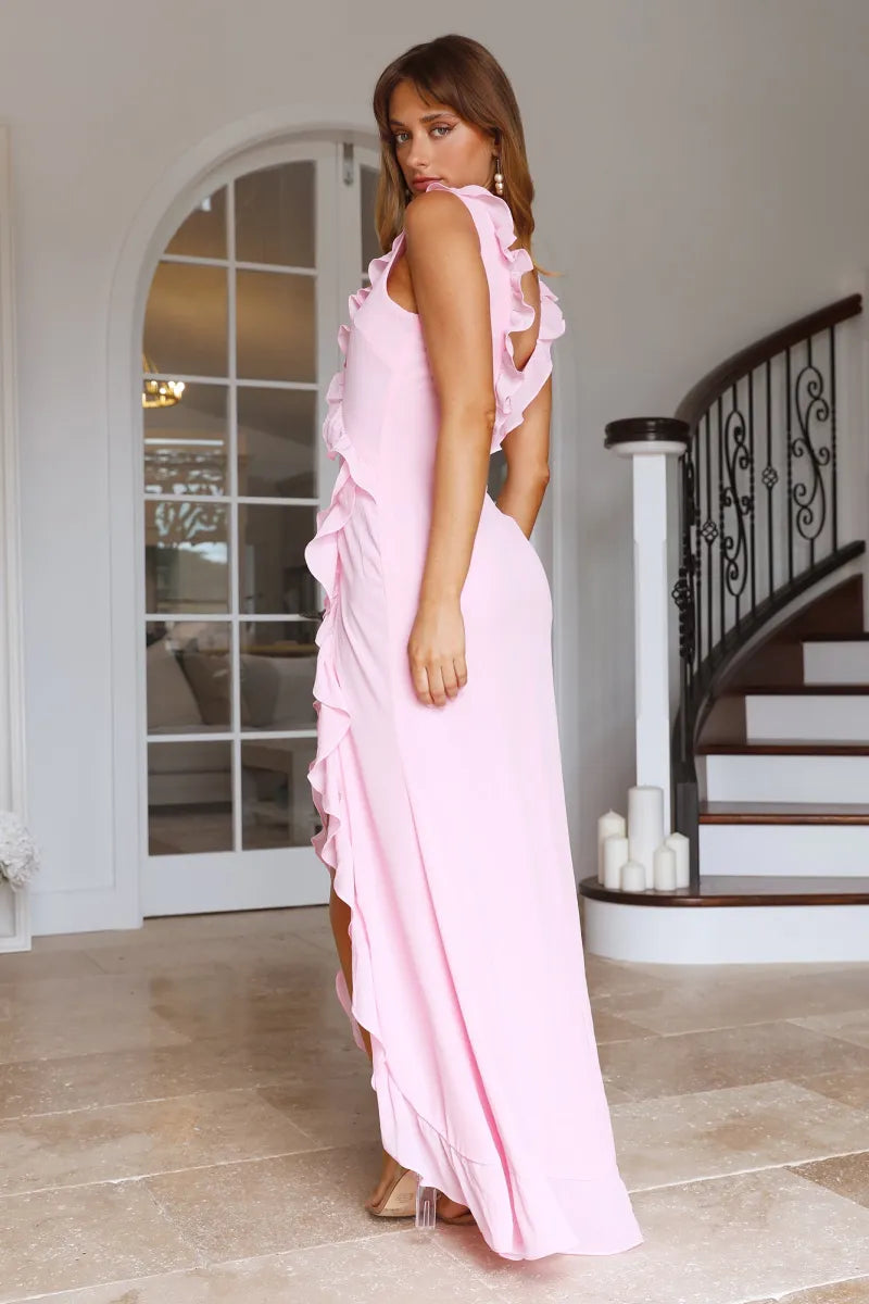 Feel Comfort In Pinkish Maxi Dress