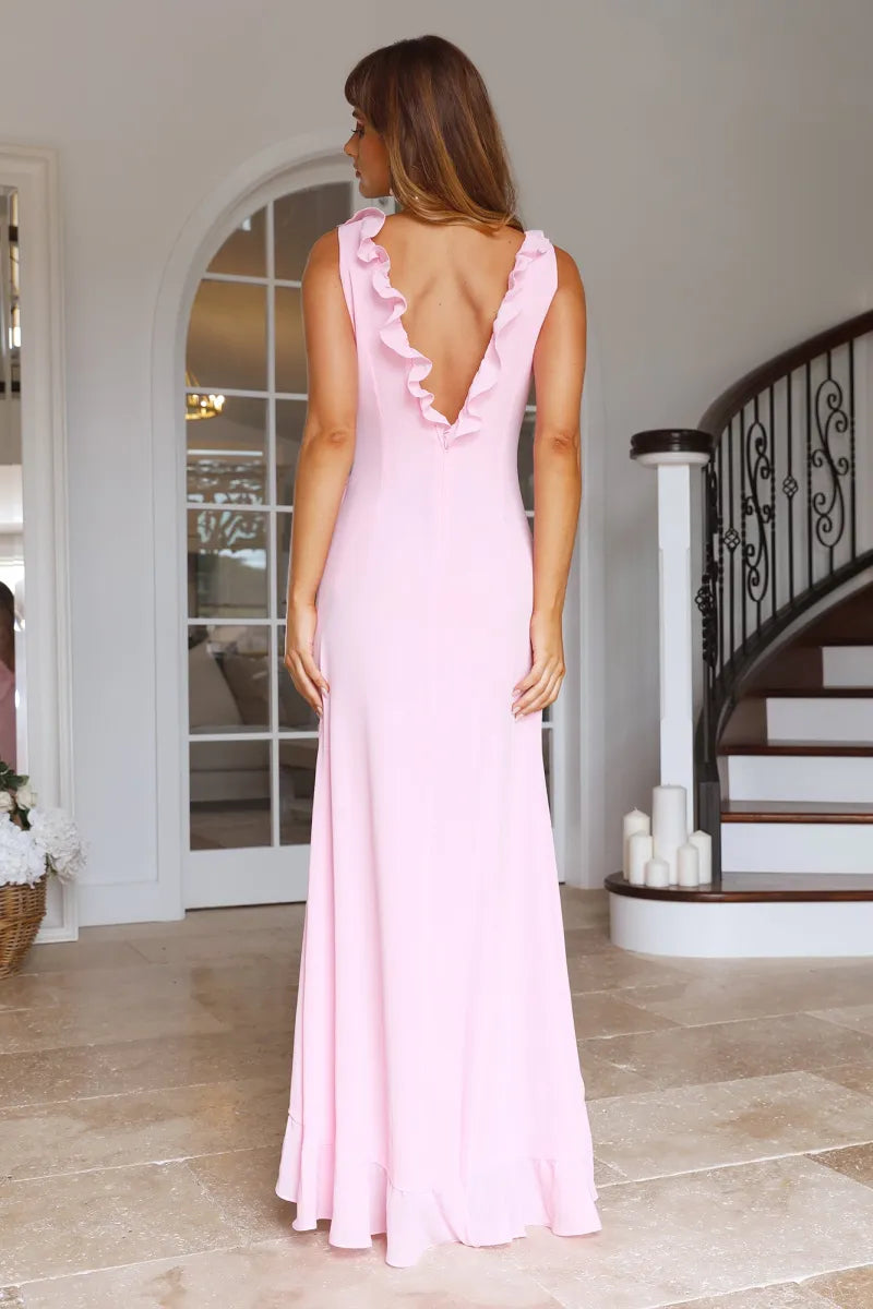 Feel Comfort In Pinkish Maxi Dress